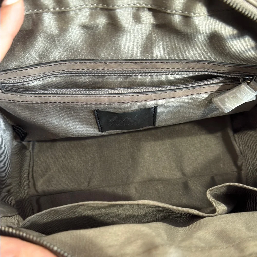 Zac Posern grey black Leather Bag